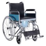 Wheelchair with Toilet Commode