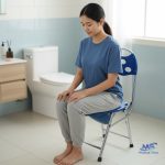 Heavy Stainless Steel Folding Commode Toilet Chair