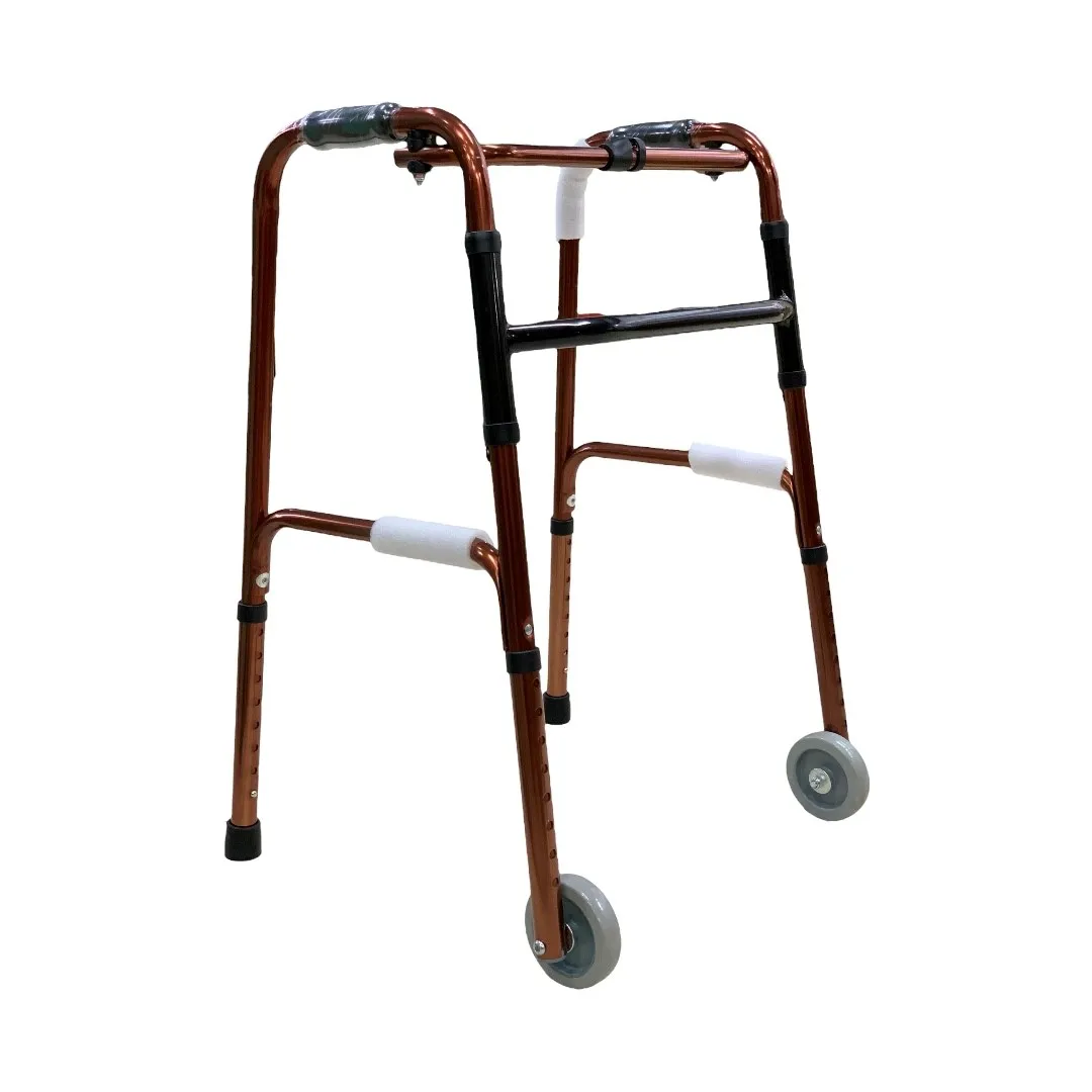 abusByQbWCp6nlzVD17kxRgIfNpuciic4uYXVcVh Folding Walker with Wheel - Gold